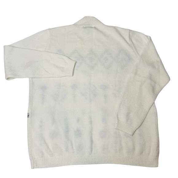 Alfred Dunner Women's L White Mock Neck Embroidered Floral Sweater Grannycore - Picture 2 of 7